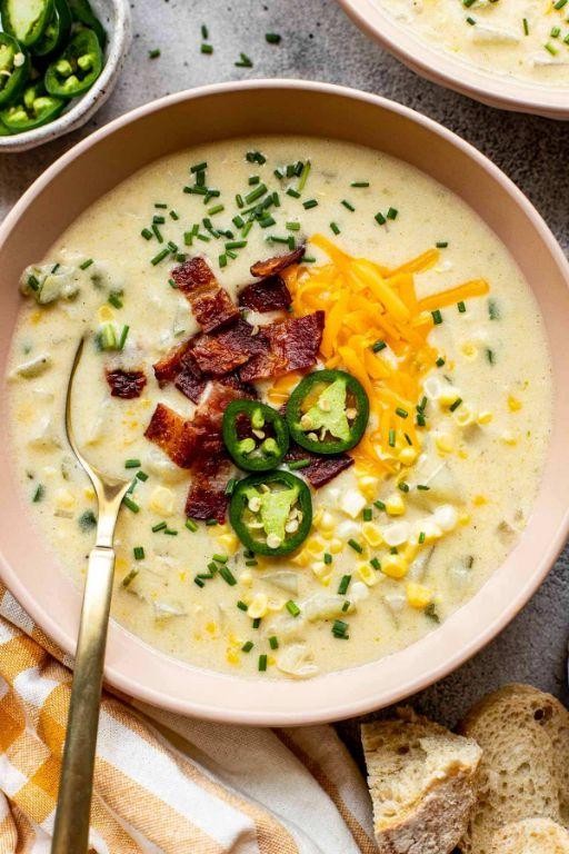 Cheesy Jalapeño Corn Chowder