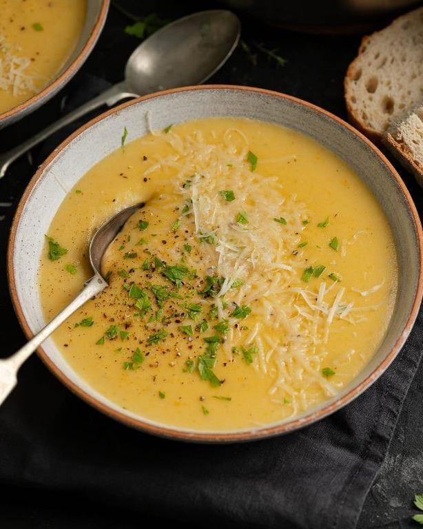 Cheesy Potato and Parsnip Soup
