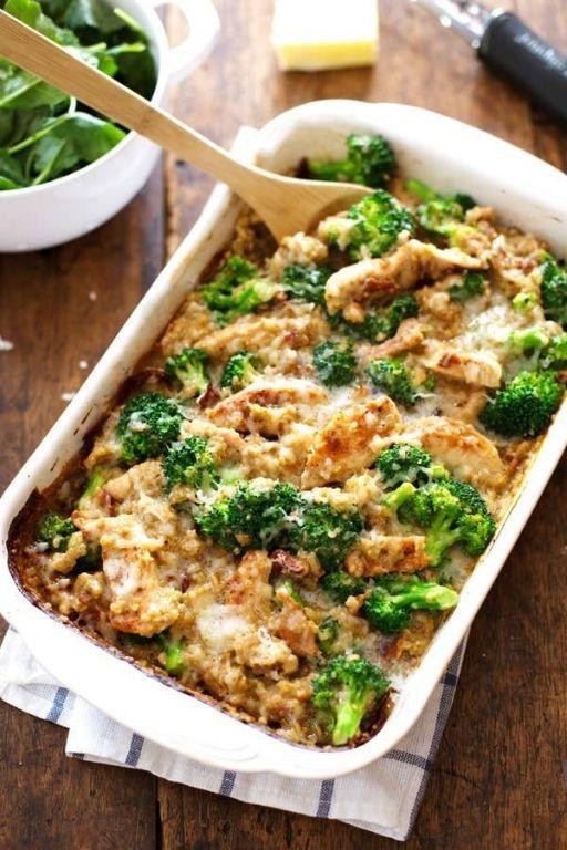 Cheesy Quinoa and Chicken Casserole