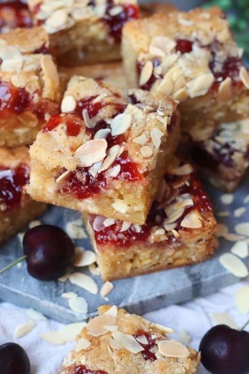 Cherry Almond Blondies