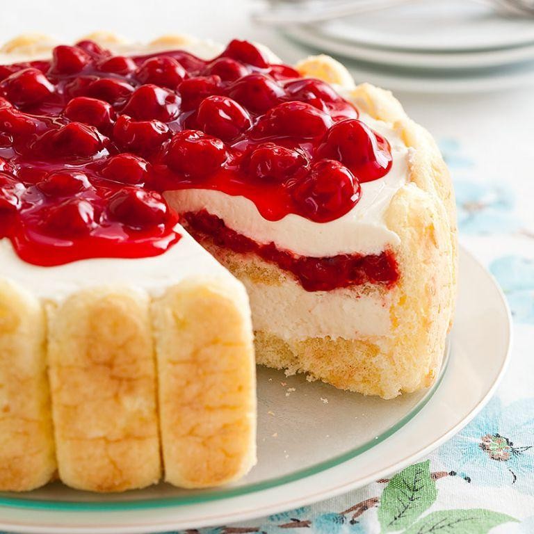 Cherry Cheesecake Whip Cream Cake
