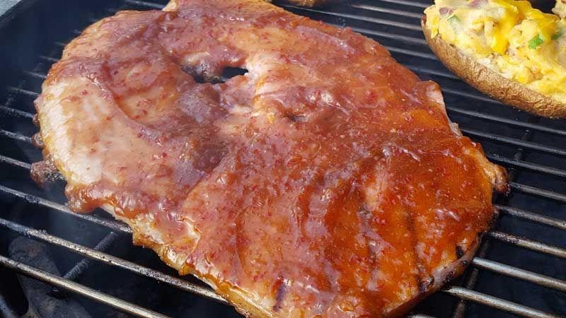 Cherry Cola Grilled Ham Steak
