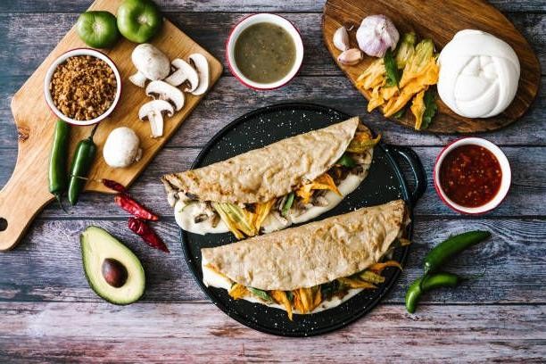 Chicharrón Quesadillas with Oaxaca Cheese