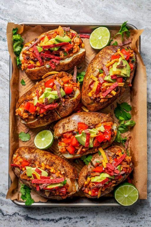 Chicharrón-Topped Loaded Baked Potatoes