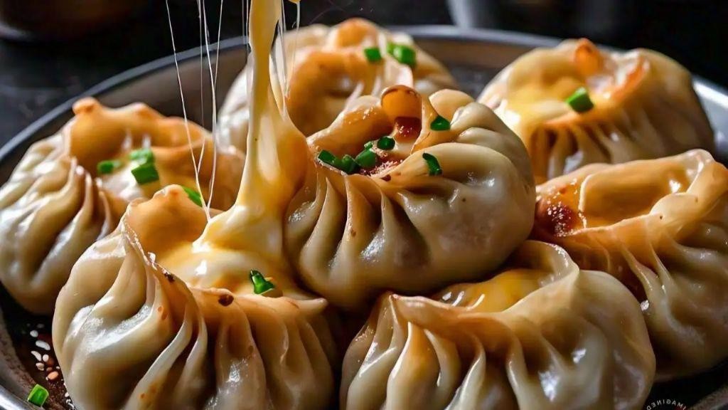 Chicken Cheese Momo with Herbs