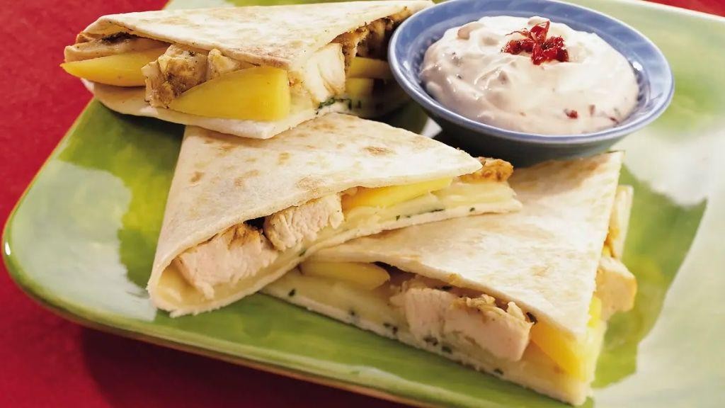 Chicken Divan Quesadillas with Monterey Jack