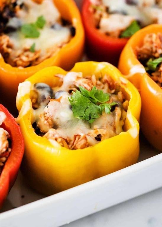 Chicken Divan Stuffed Peppers