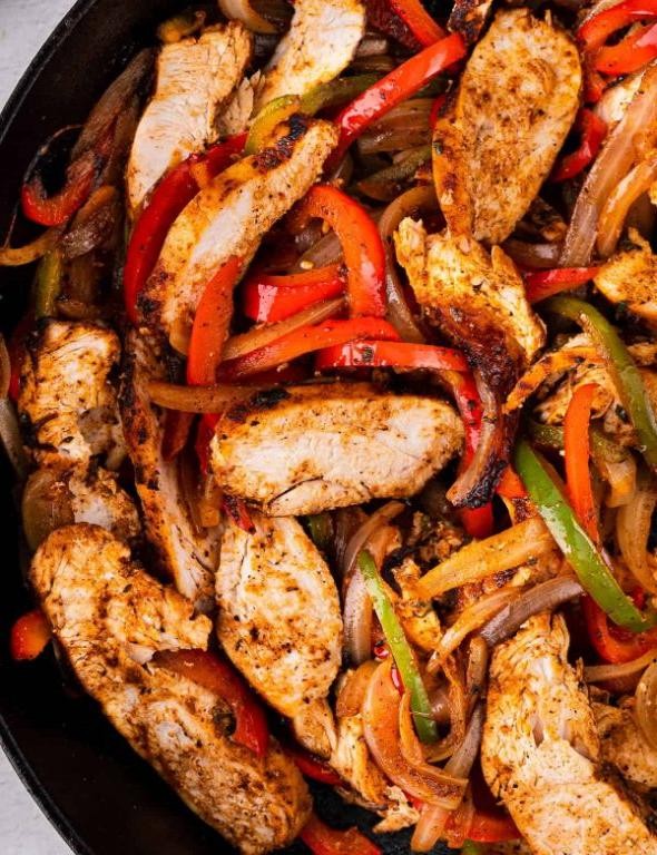 Chicken Fajita Skillet with Peppers and Onions