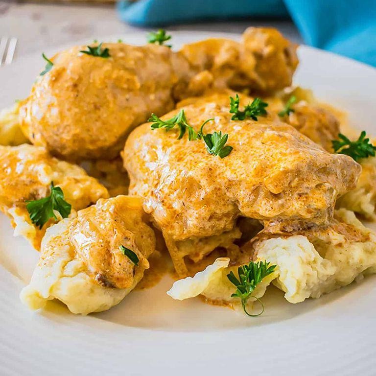 Chicken Paprikash with Dumplings