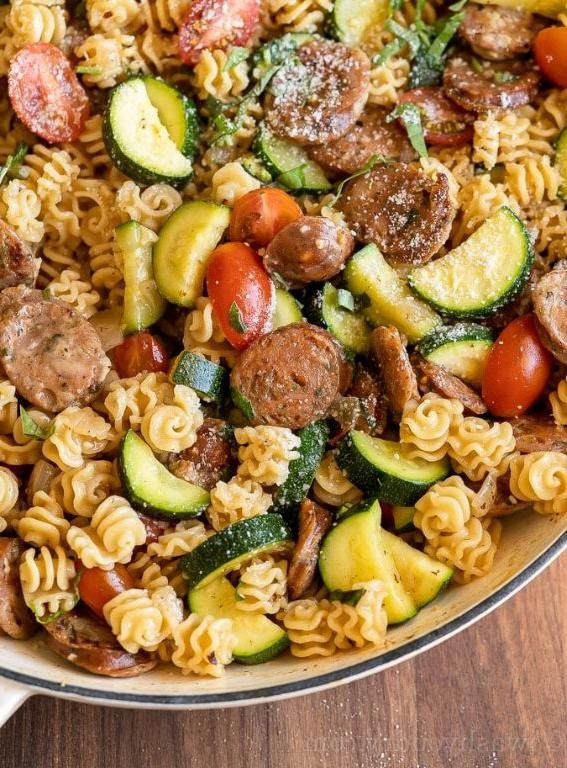 Chicken and Zucchini Noodle Skillet
