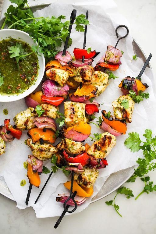 Chicken of the Woods Kebabs with Chimichurri