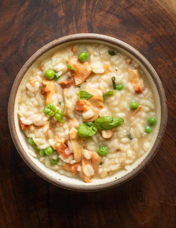 Chicken of the Woods Risotto with Parmesan