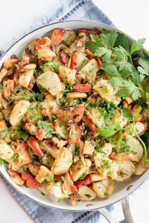 Chicken of the Woods and Potato Hash