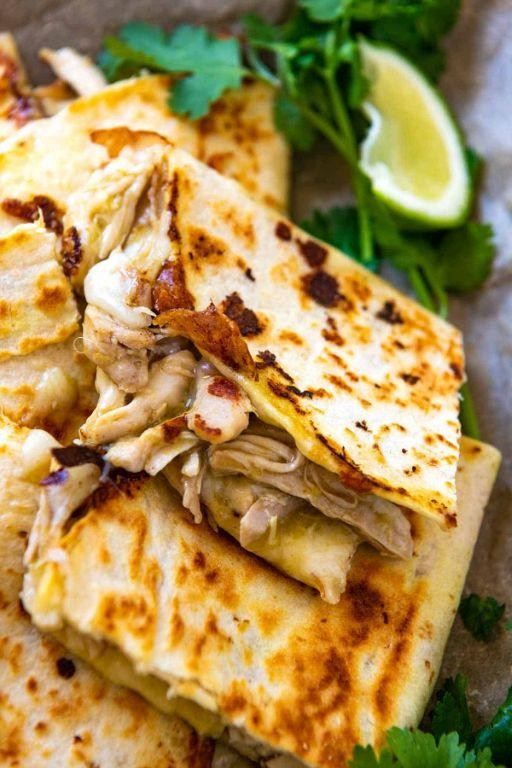 Chile Verde Quesadillas with Monterey Jack