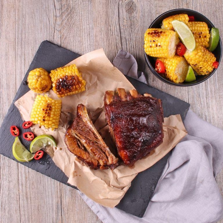 Chili Beer BBQ Sauce Glazed Ribs
