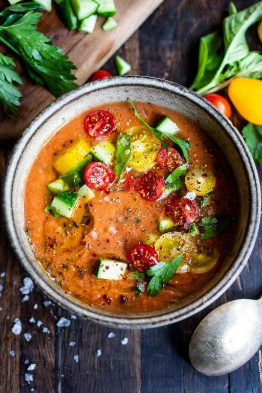 Chilled Gazpacho with Fresh Herbs