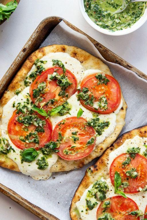 Chimichurri Flatbread with Fresh Herbs