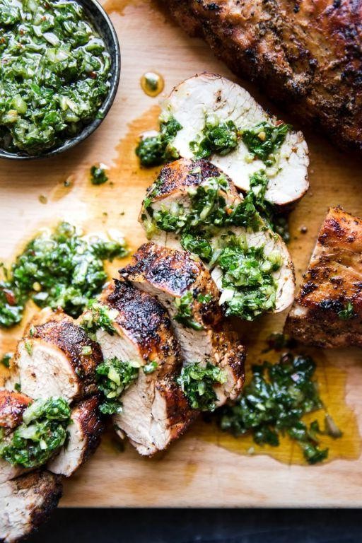 Chimichurri Pork Loin Steak
