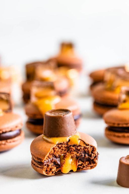 Chocolate Caramel Macarons