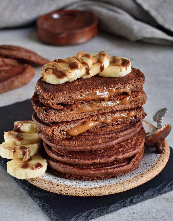 Chocolate Caramel Pancakes
