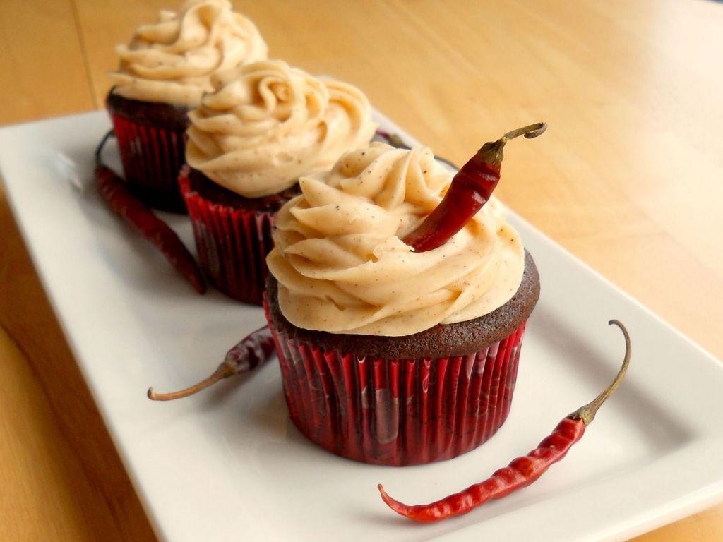 Chocolate Chile Cupcakes with Cayenne Frosting