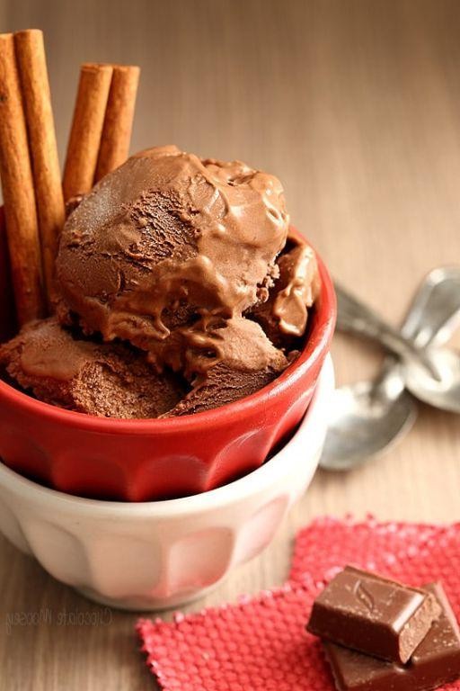 Chocolate Chile Ice Cream with Cinnamon