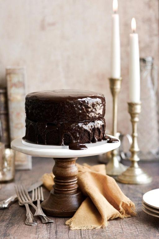 Chocolate Fudge Birthday Cake with Ganache