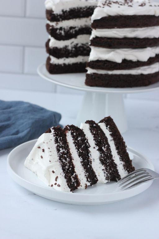 Chocolate Layered Whip Cream Cake