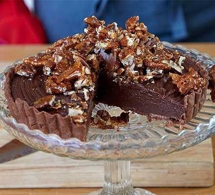 Chocolate Pecan Tart with Sea Salt