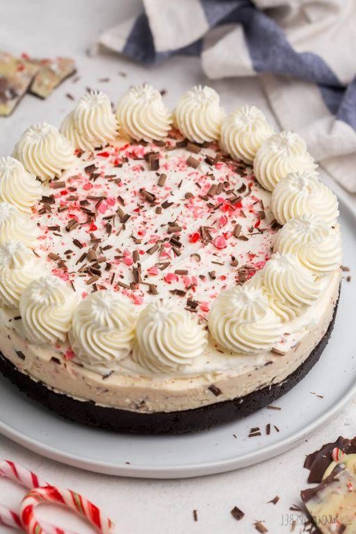 Chocolate Peppermint Bark Cheesecake