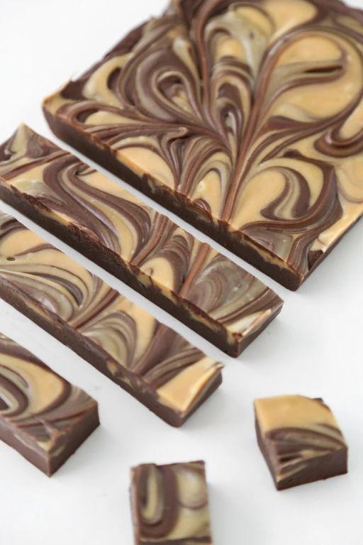 Chocolate Swirl Peanut Butter Fudge
