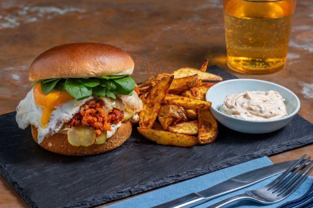 Chorizo and Potato Breakfast Burger