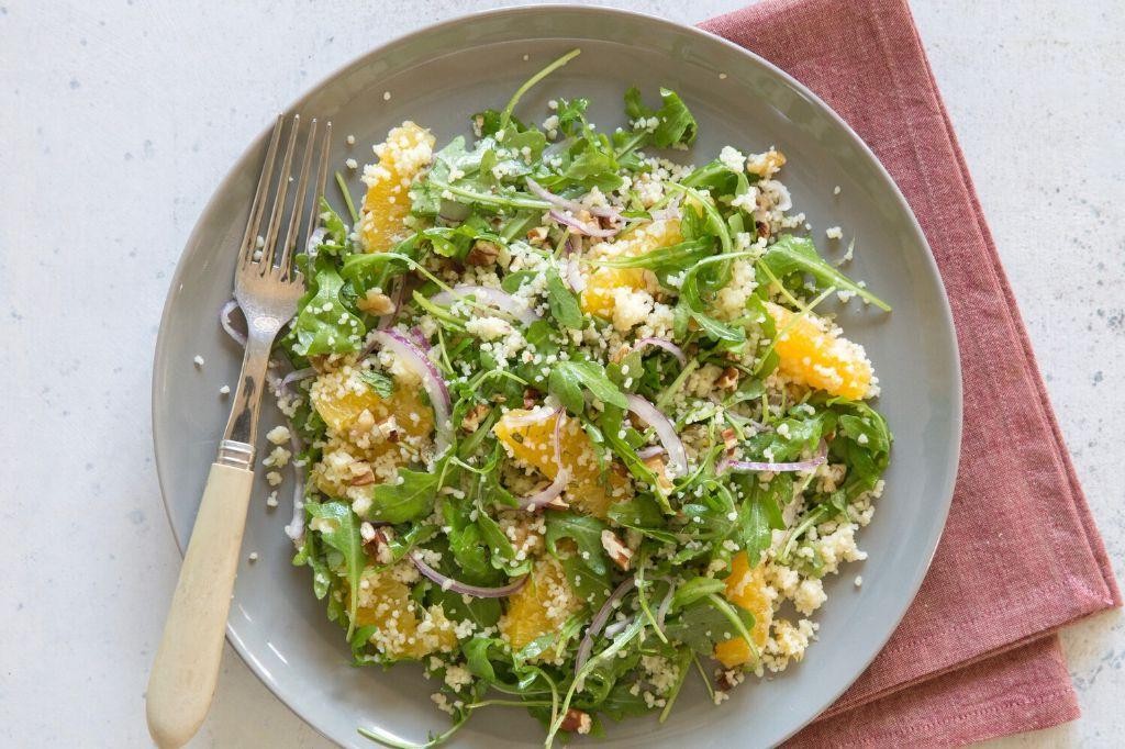 Citrus Couscous Salad with Orange and Arugula