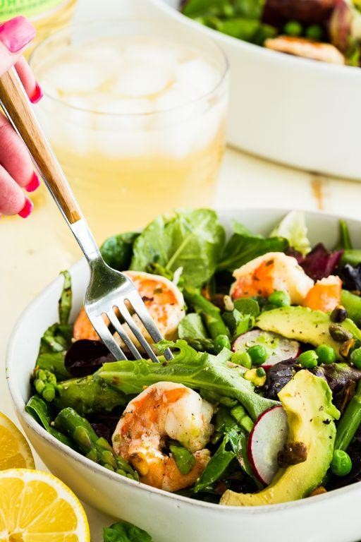 Citrus Shrimp Spring Mix Salad