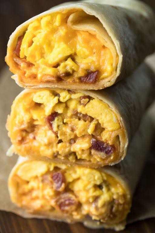 Classic Bacon and Egg Breakfast Burrito
