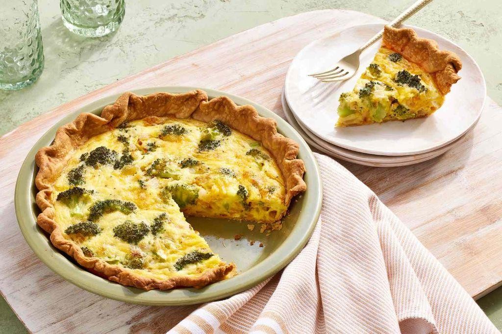 Classic Broccoli and Cheddar Quiche