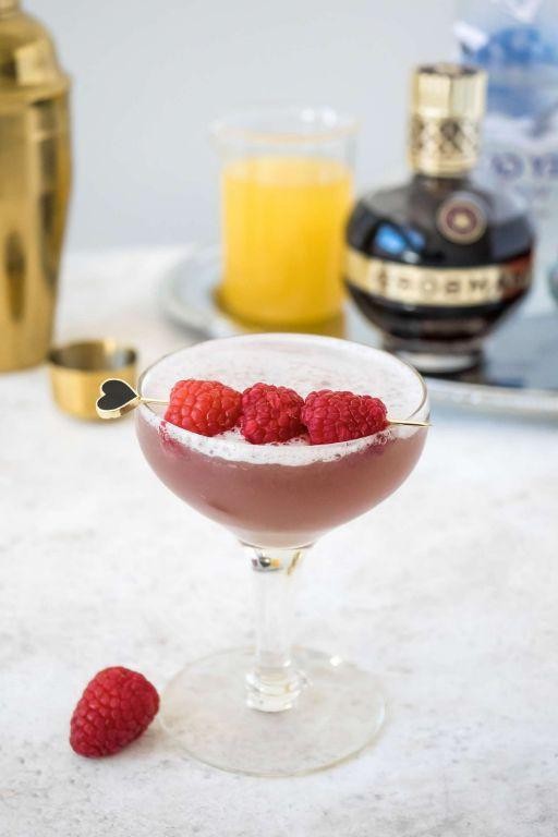 Classic French Martini with Chambord and Pineapple Juice