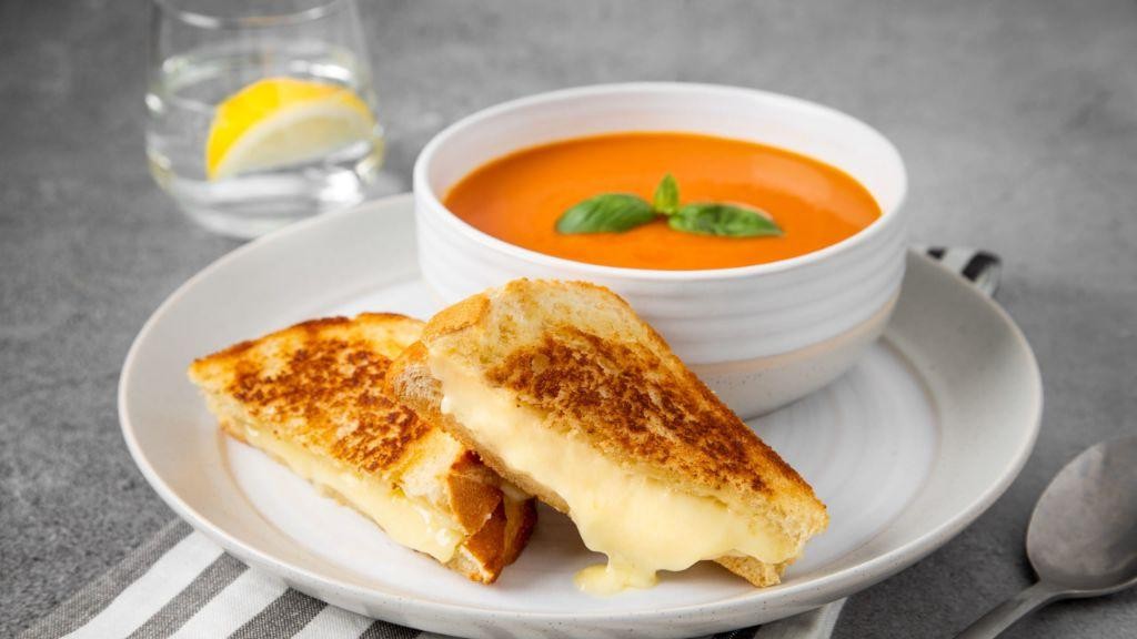 Classic Grilled Cheese with Tomato Soup