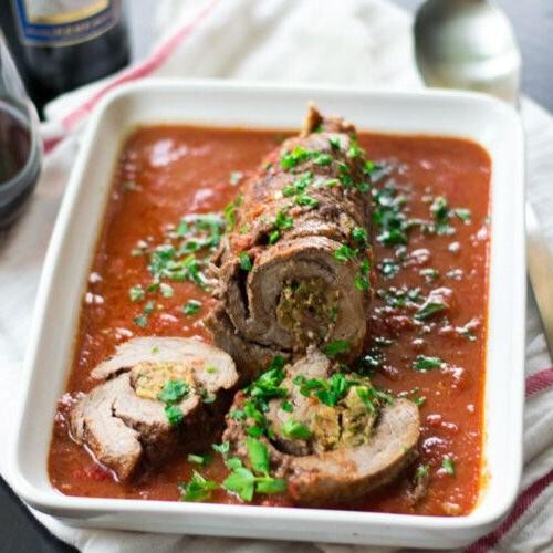 Classic Italian Beef Braciole with Parmesan and Herbs