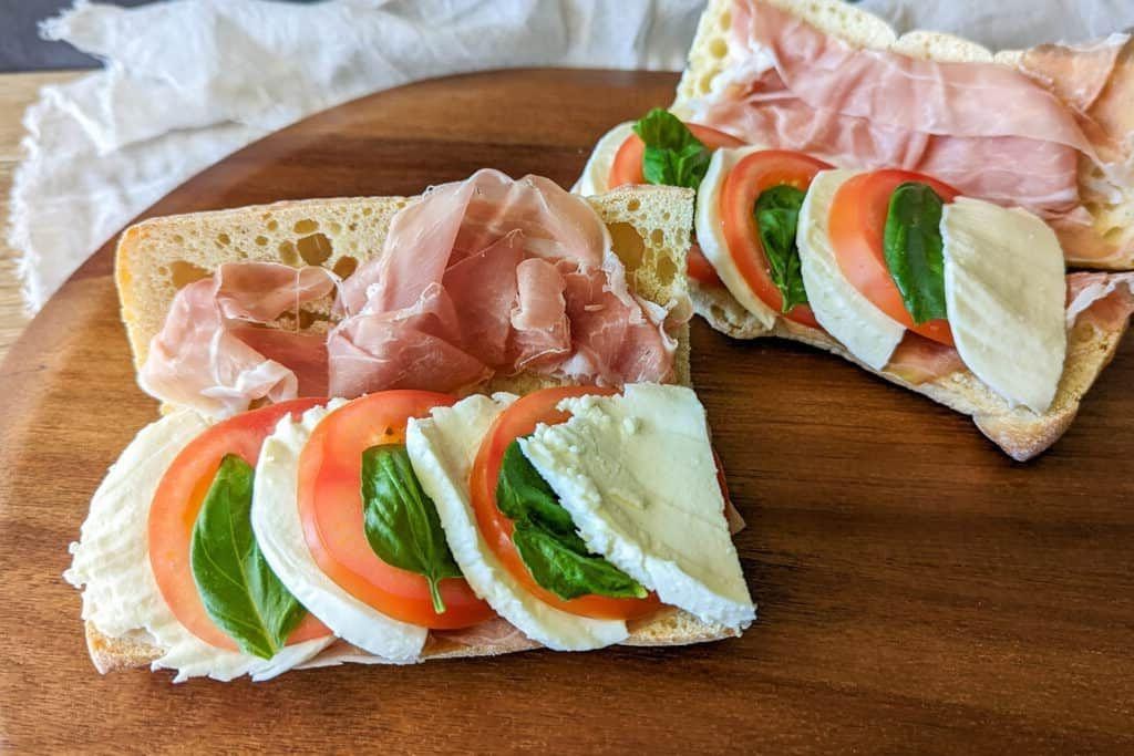 Classic Italian Panini with Prosciutto and Mozzarella