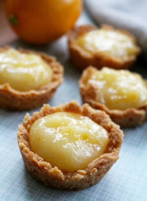 Classic Lemon Curd Tartlets with Shortbread Crust