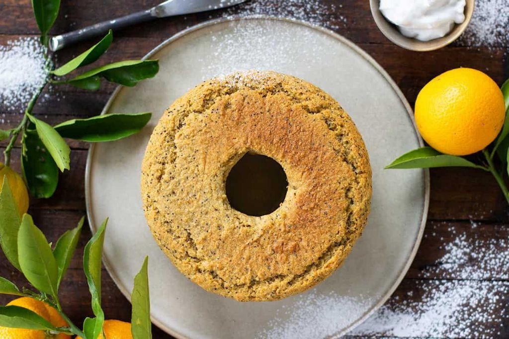 Coconut Flour Orange Poppy Seed Cake