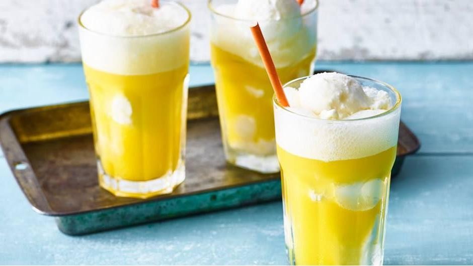 Coconut Ice Cream Pineapple Soda Float
