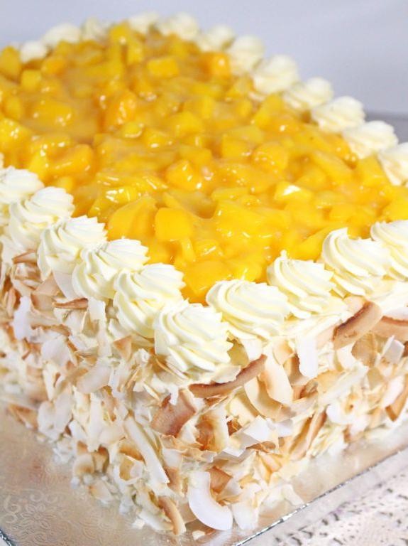 Coconut Mango Vegan Cake