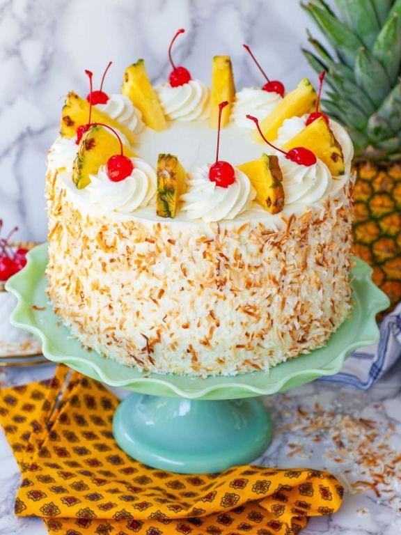 Coconut Pineapple Birthday Cake