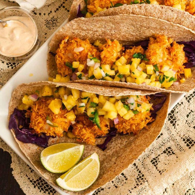 Coconut Shrimp Tacos with Pineapple Salsa