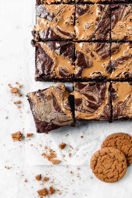 Cookie Butter Swirl Brownies