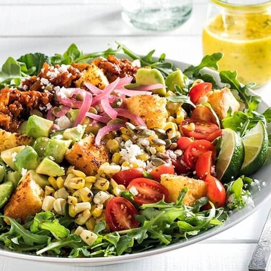 Cornbread Salad with Pulled Pork