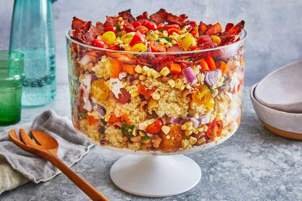 Cornbread Salad with Roasted Red Peppers