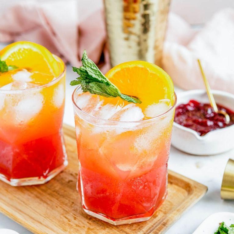 Cranberry Orange Bourbon Smash